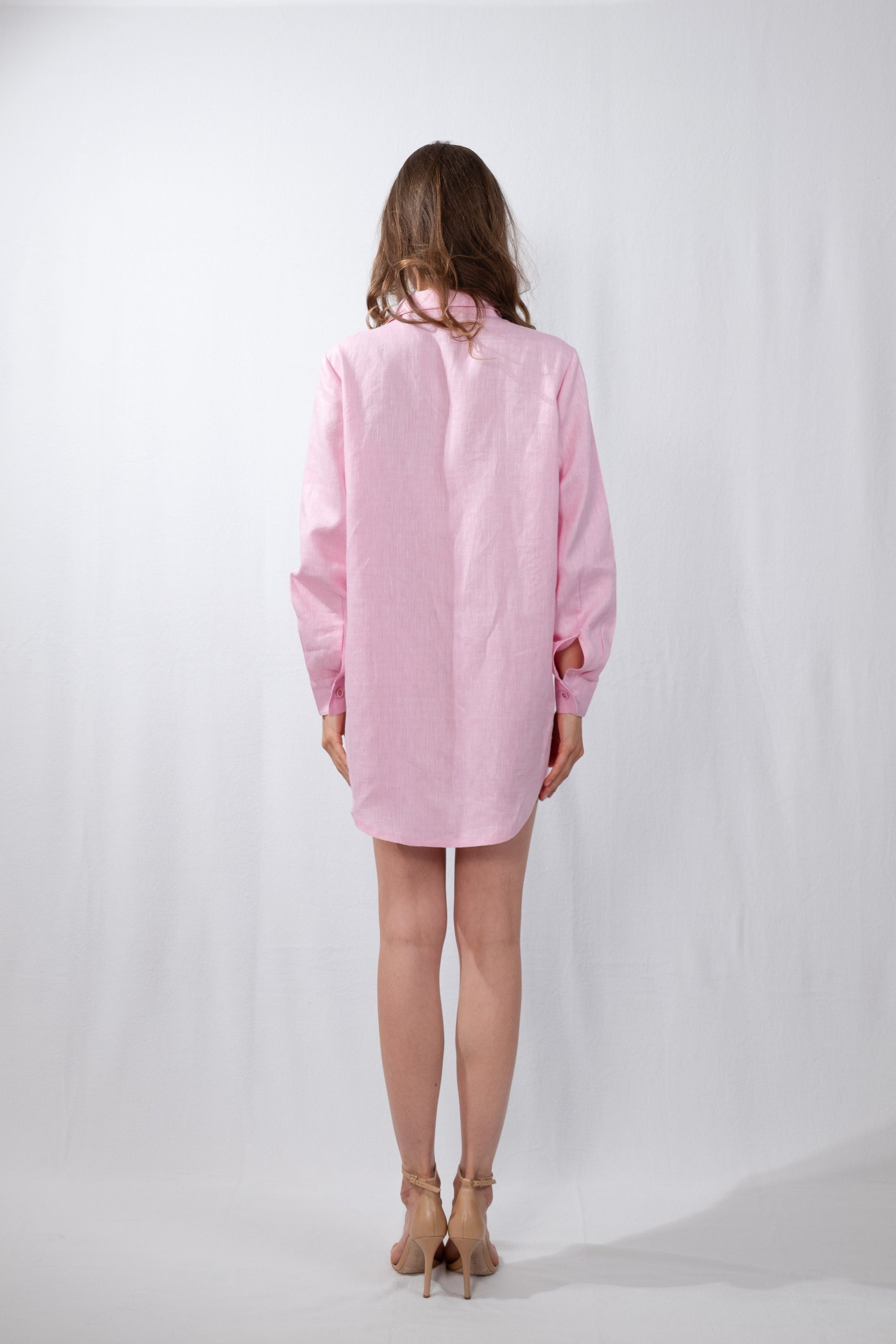 Rosette Hemp Shirtdress