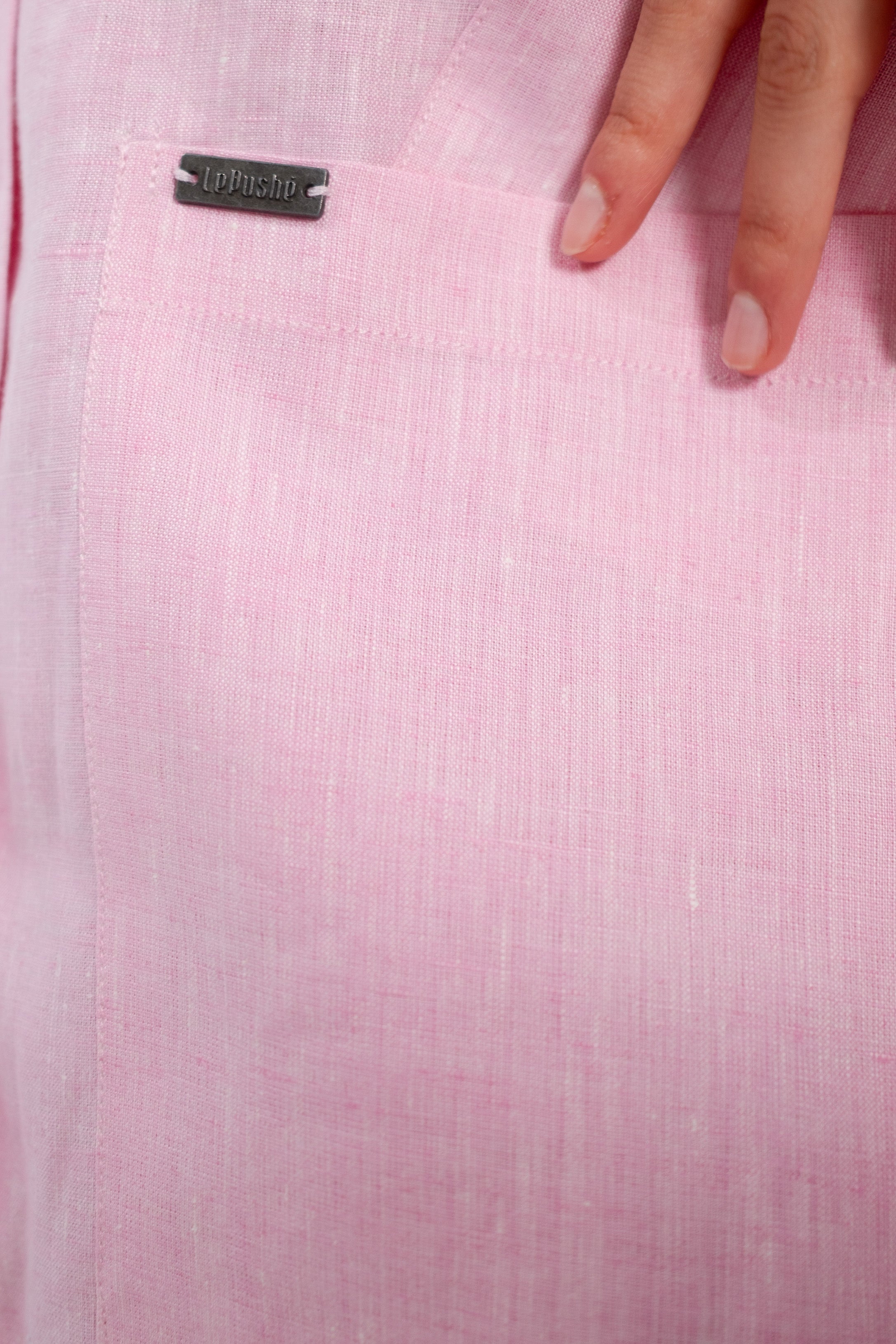 Rosette Hemp Shirtdress