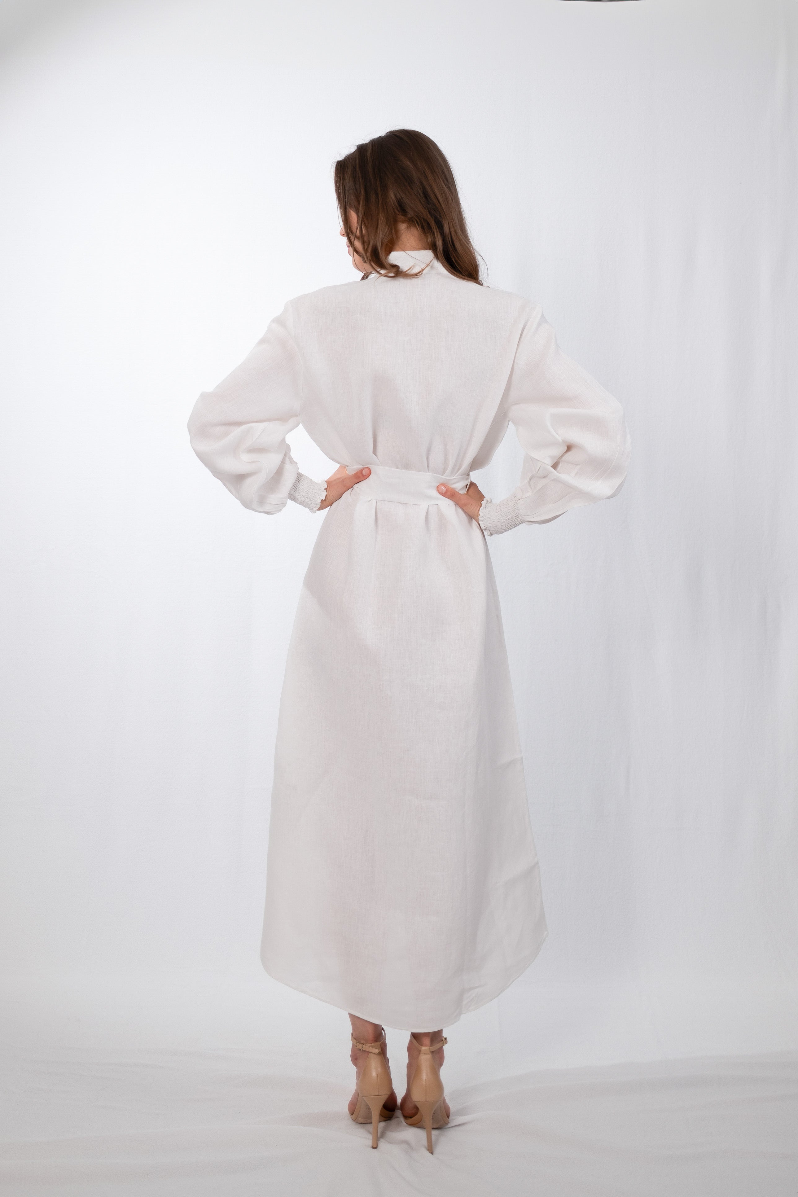 Sky Tailored Hemp Shirtdress
