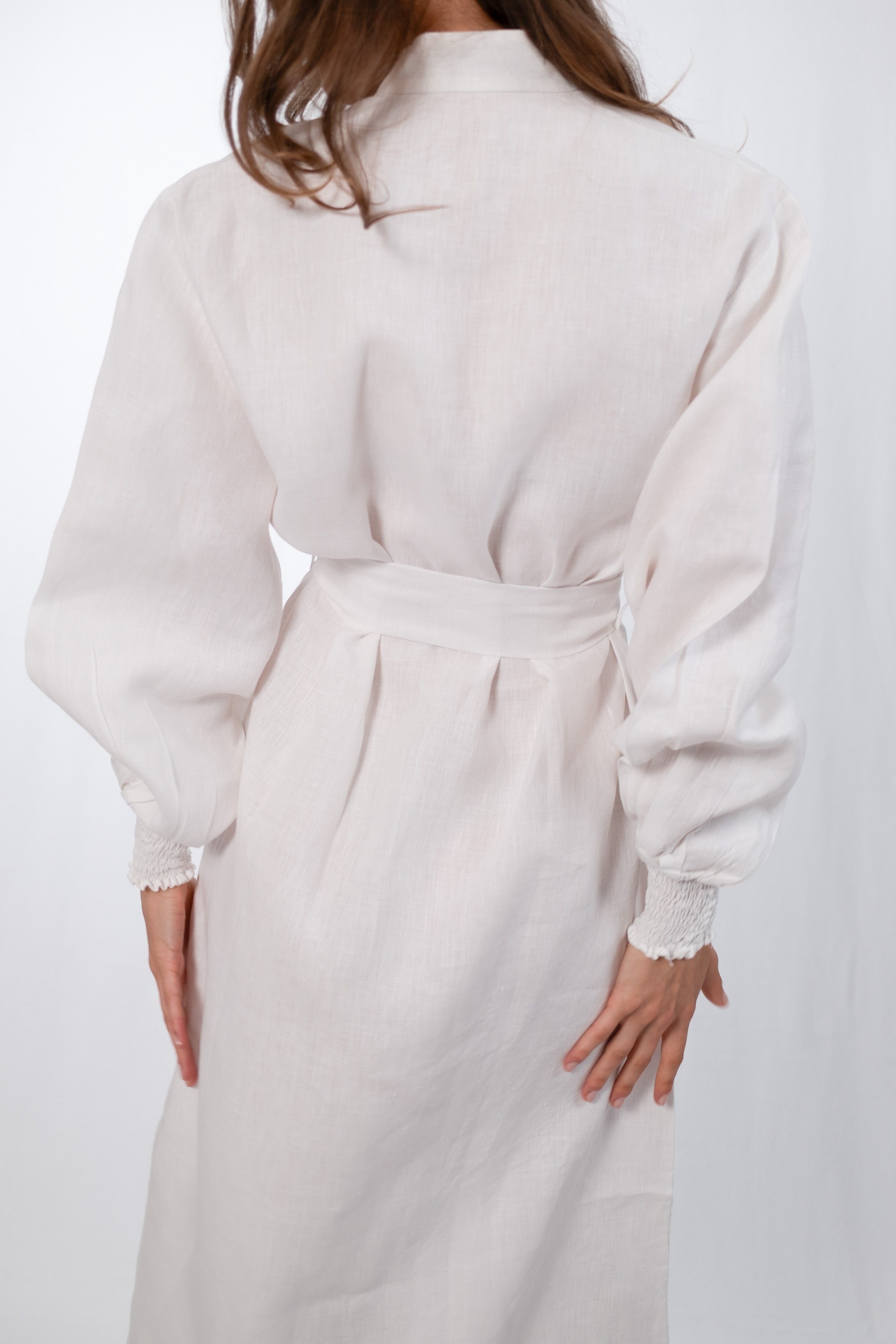 Sky Tailored Hemp Shirtdress