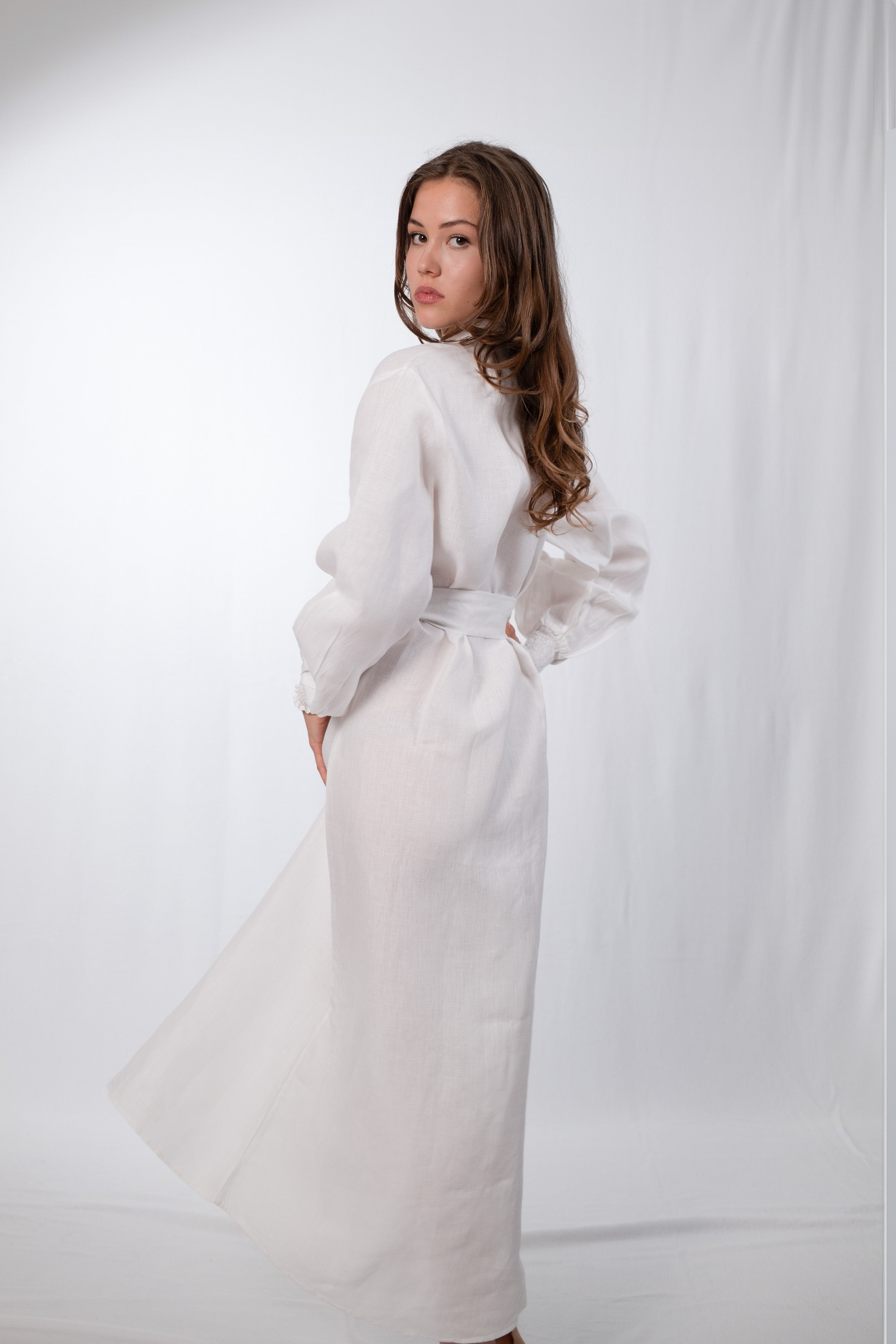 Sky Tailored Hemp Shirtdress