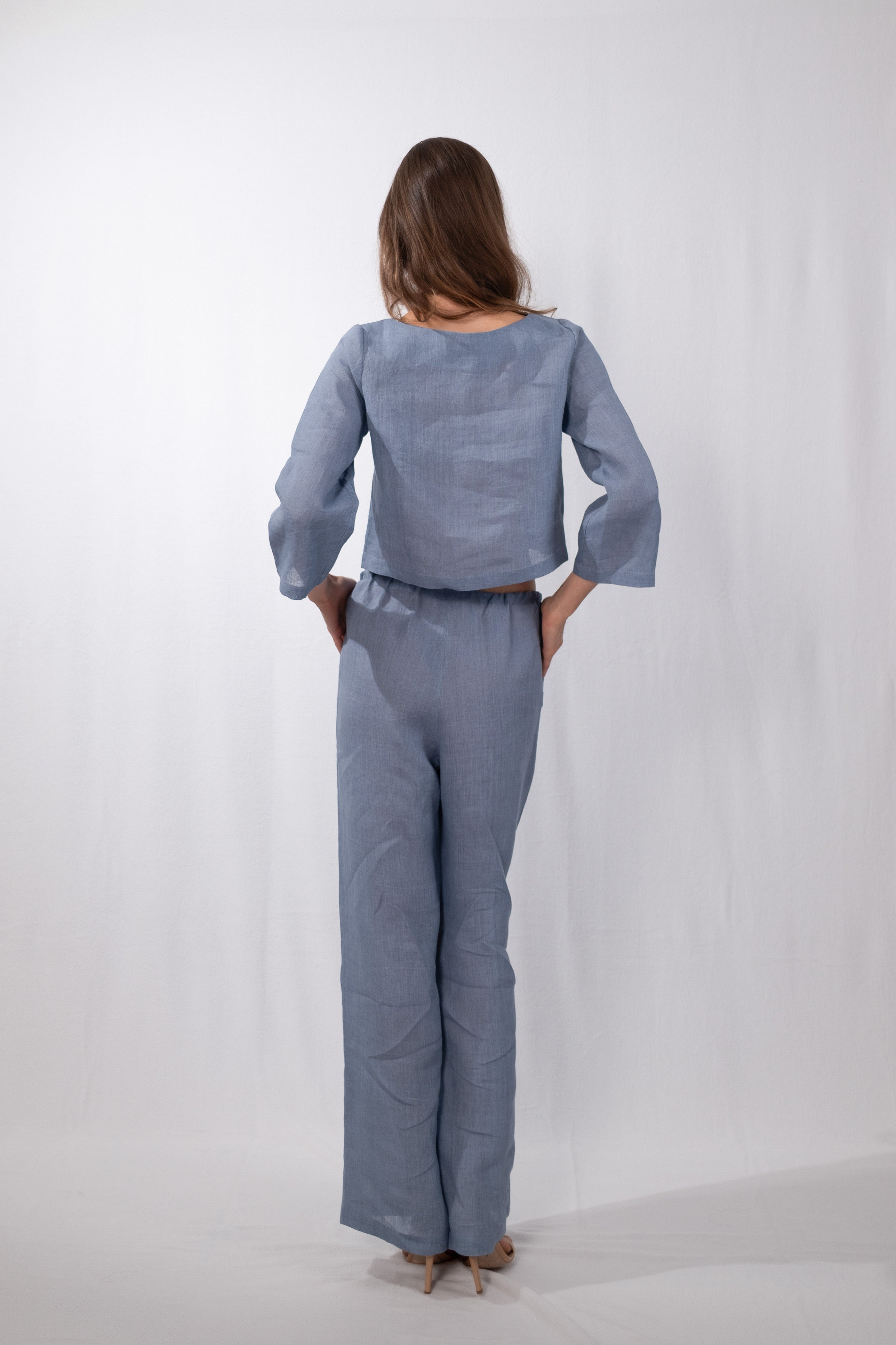 Artisan Indigo Hemp Crop Top
