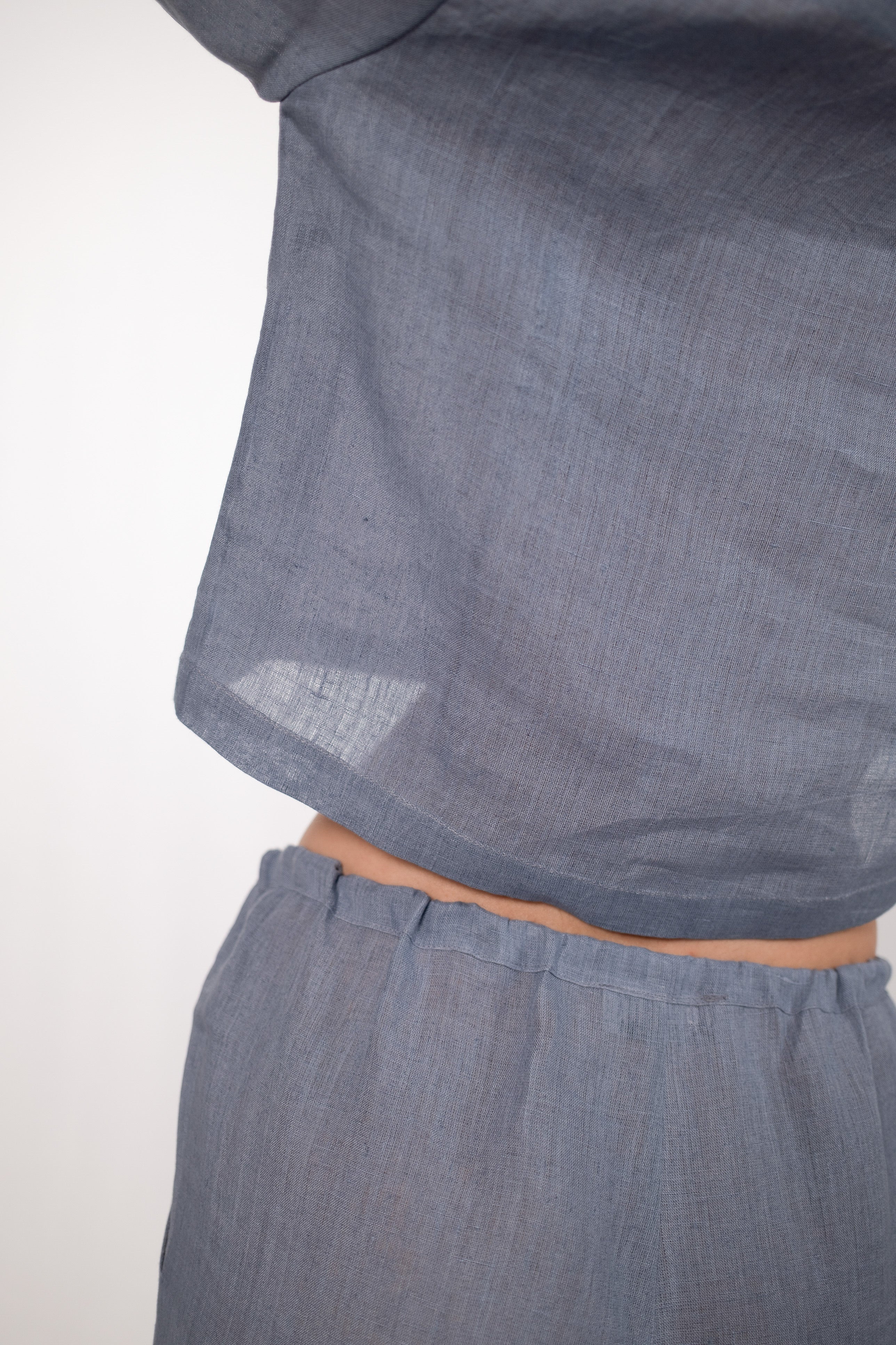 Artisan Indigo Hemp Crop Top