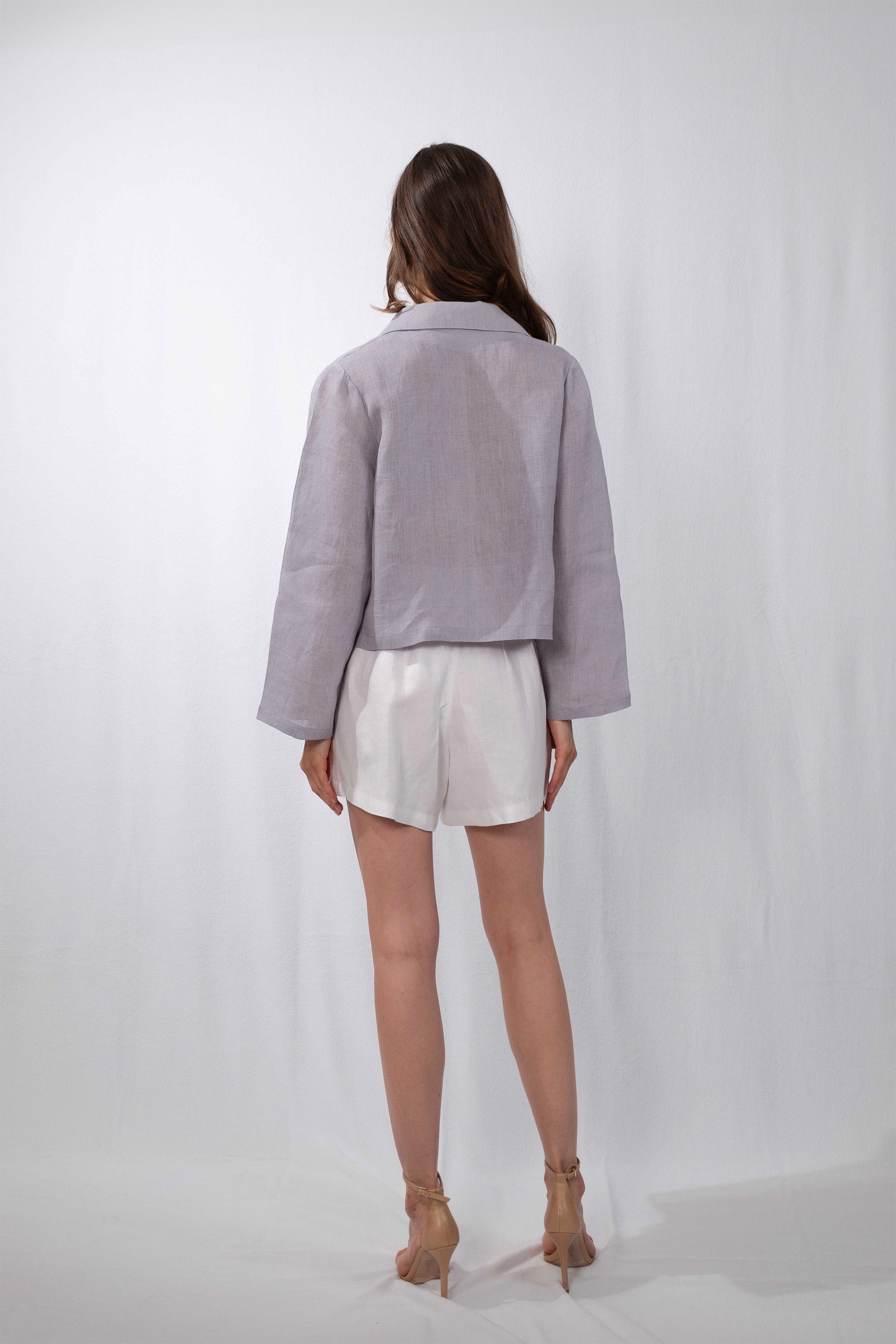 Natural-Dye Amethyst Hemp Shacket