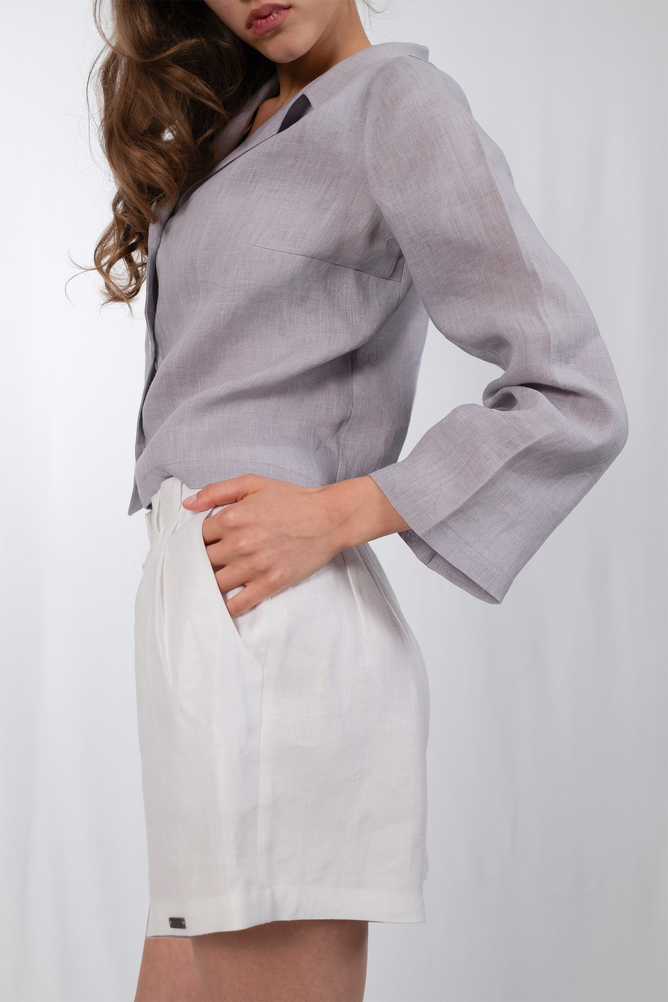 Natural-Dye Amethyst Hemp Shacket