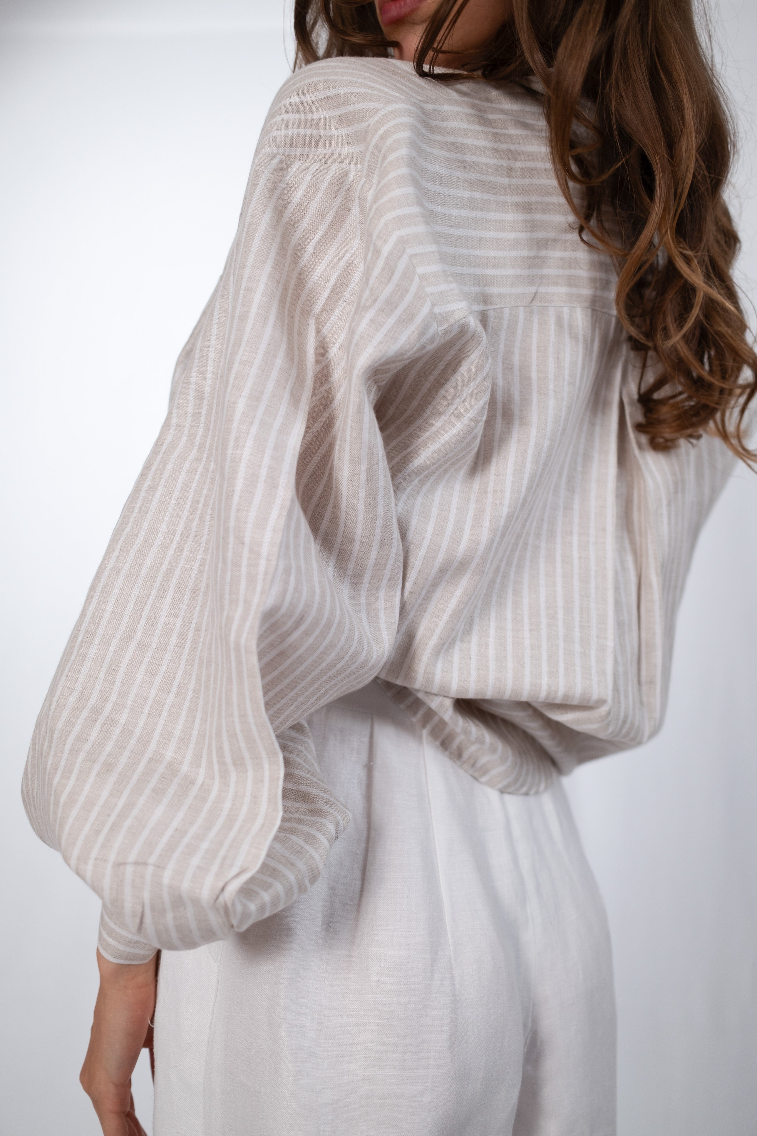 Amber Stripe Hemp Shirt