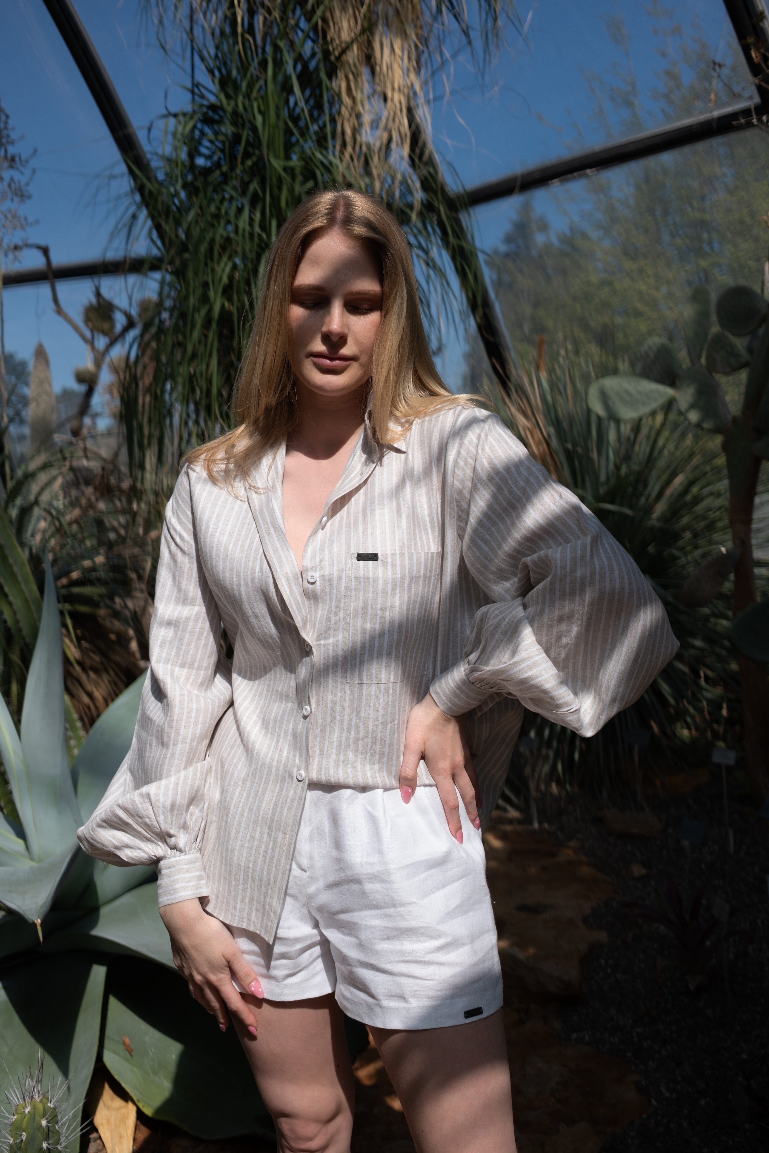 Amber Stripe Hemp Shirt