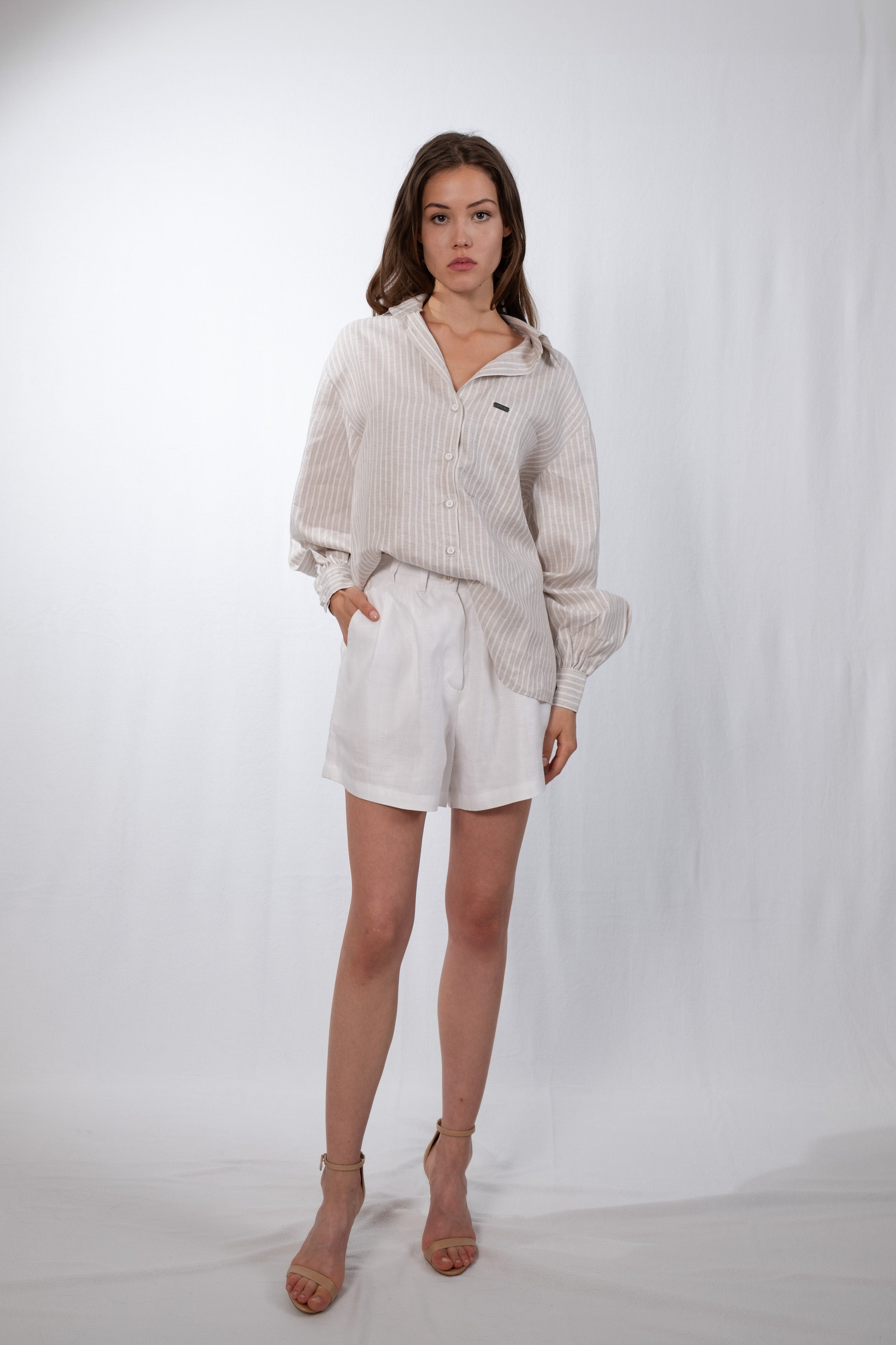 Amber Stripe Hemp Shirt